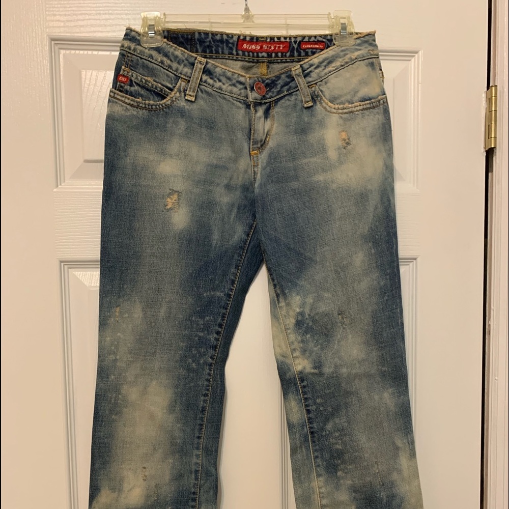 Miss Sixty Distress washed Jean cuff ends SZ 27